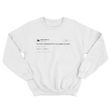 Kanye West you have distracted from my creative process tweet white crewneck sweater from Tee Tweets