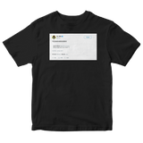 Lil Jon screaming YEAH tweet on a black t-shirt from Tee Tweets